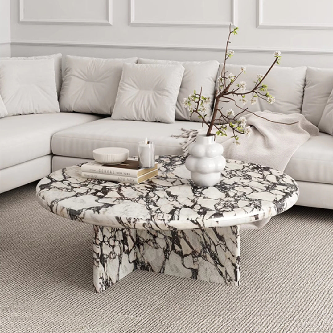 MAS-2482 Masdio BIANCO Modern Round Marble Coffee Table Masdio