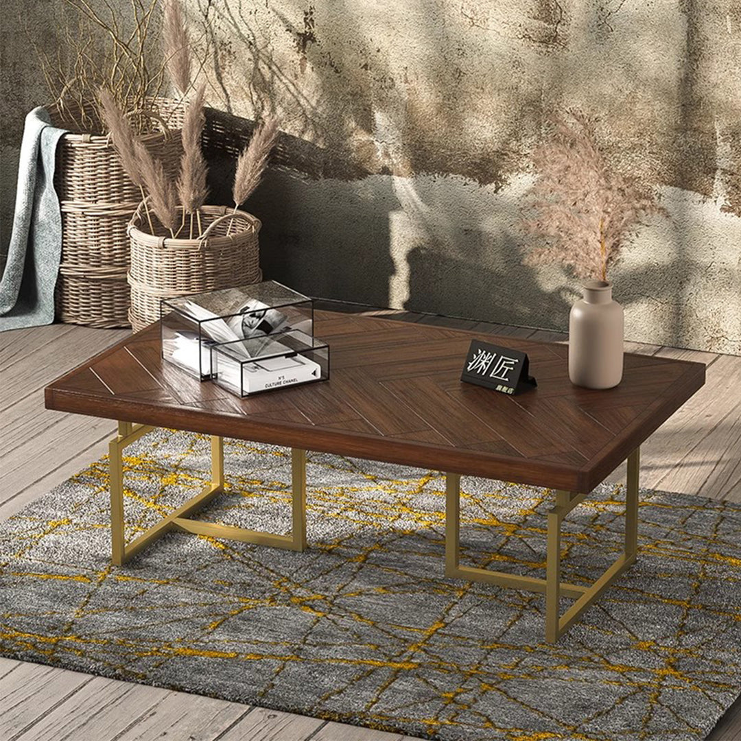 MAS-2516 Masdio PORTER Herringbone Solid Wood Coffee Table