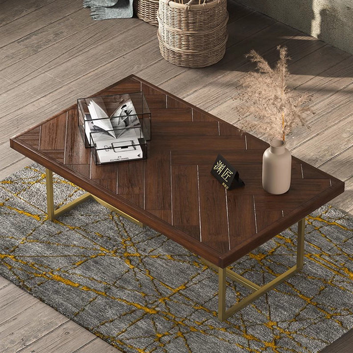 MAS-2516 Masdio PORTER Herringbone Solid Wood Coffee Table