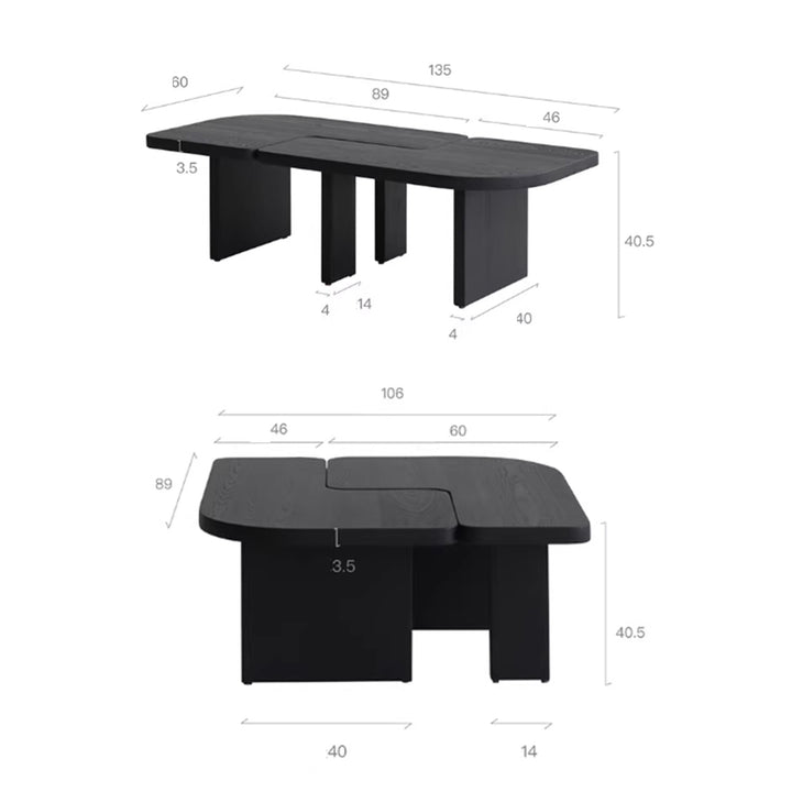 MAS-2517 Masdio DARA Modern Solid Wood Coffee Table Masdio