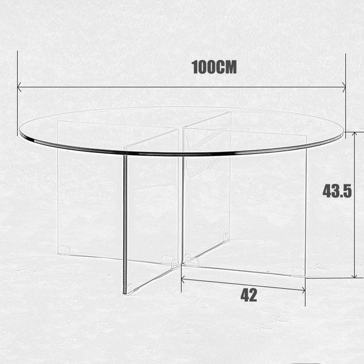 MAS-2518 Masdio KIANA Modern Glass Coffee Table Masdio