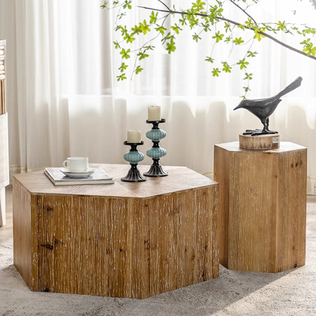 MAS-2537 Masdio CARI Rustic Solid Wood Coffee Table Masdio