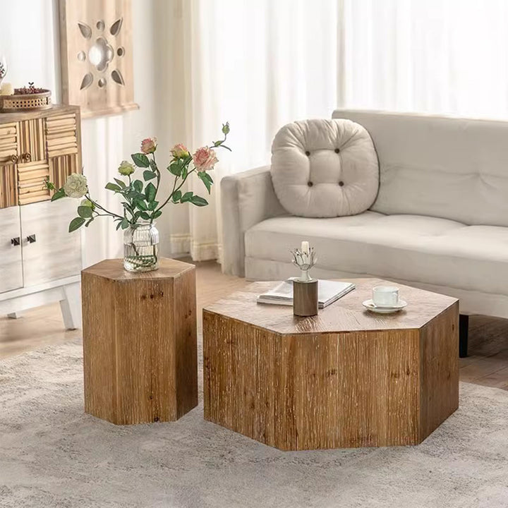 MAS-2537 Masdio CARI Rustic Solid Wood Coffee Table Masdio