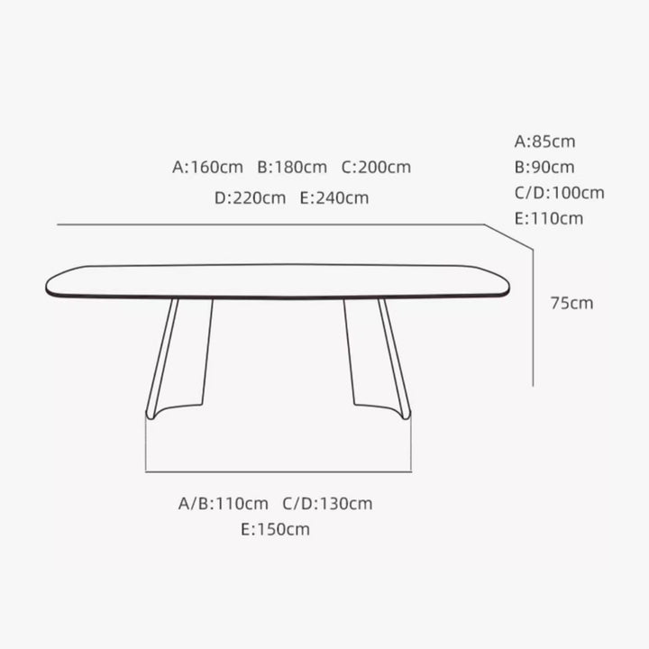 MAS-2698 Masdio Modern Sintered Stone Dining Table