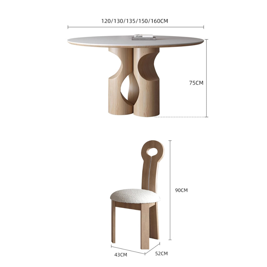 MAS-2710 Masdio Modern Sintered Stone Round Dining Table