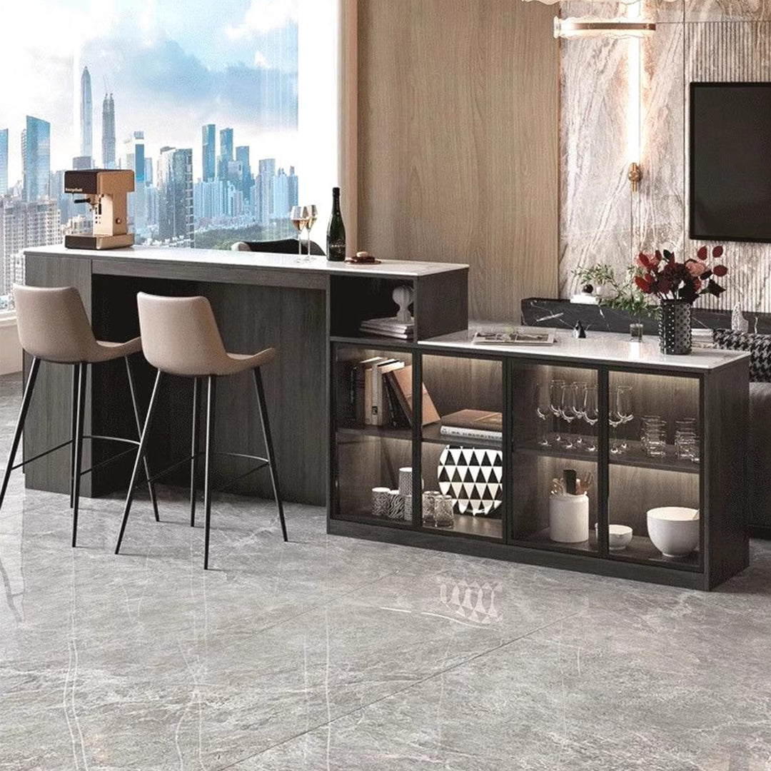 MAS-2716 Masdio Modern Sintered Stone Bar Table Cabinet