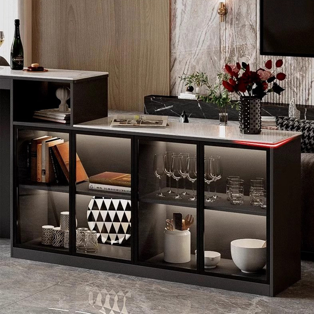 MAS-2716 Masdio Modern Sintered Stone Bar Table Cabinet