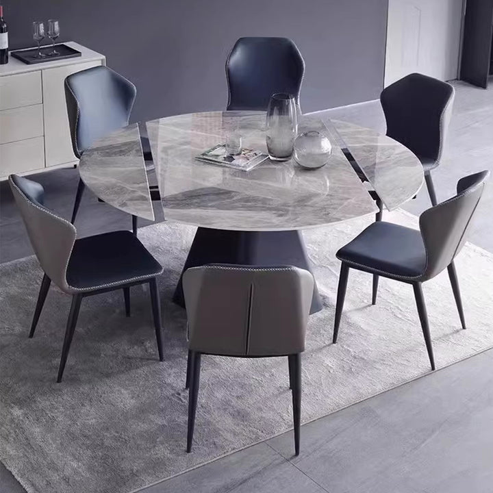 MAS-2718 Masdio Modern Extendable Round Sintered Stone Dining Table