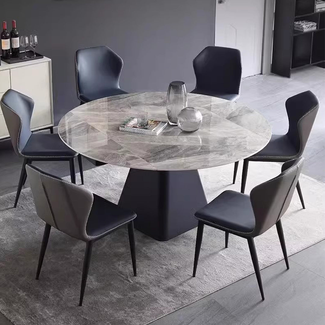 MAS-2718 Masdio Modern Extendable Round Sintered Stone Dining Table