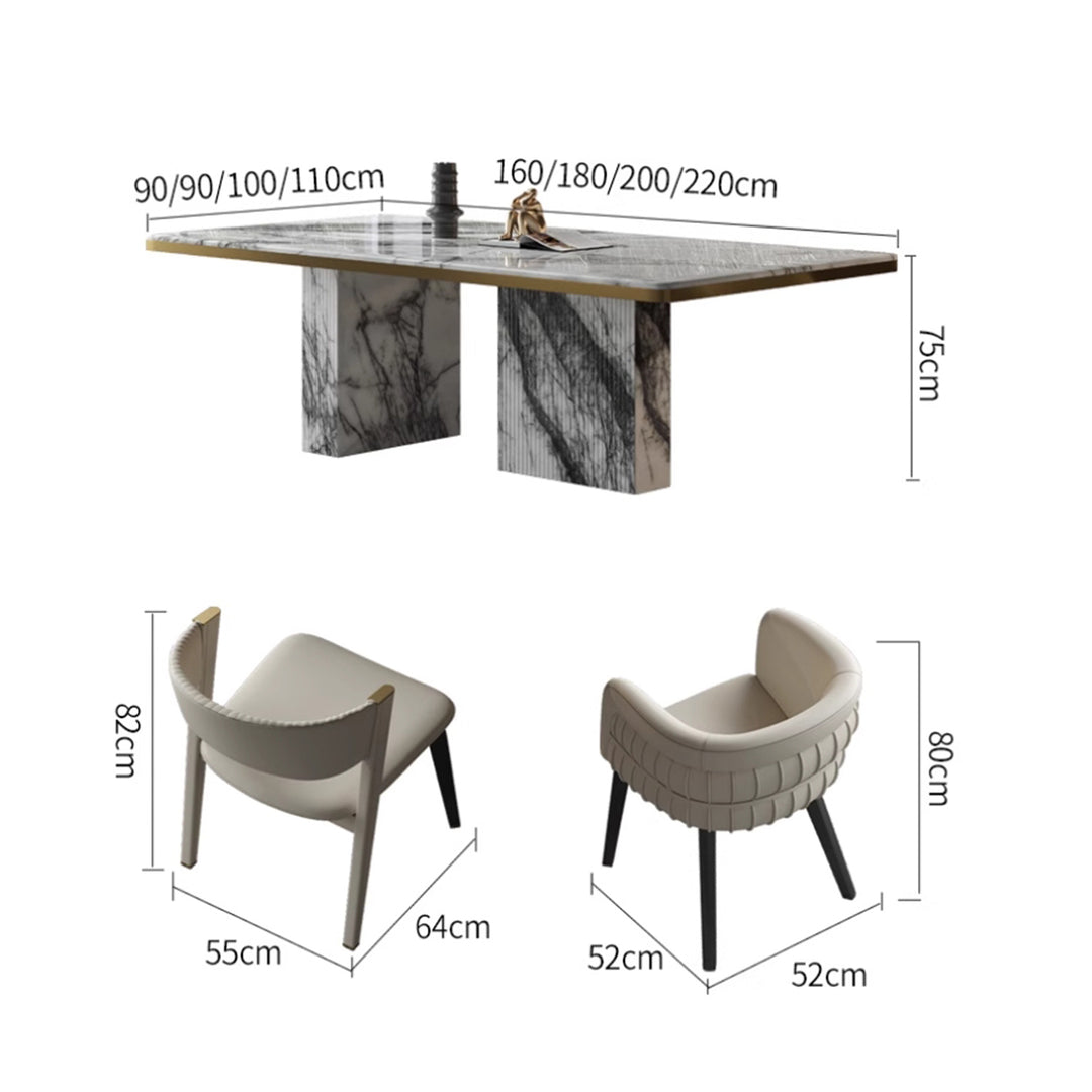 MAS-2724 Masdio Modern Marble Dining Table