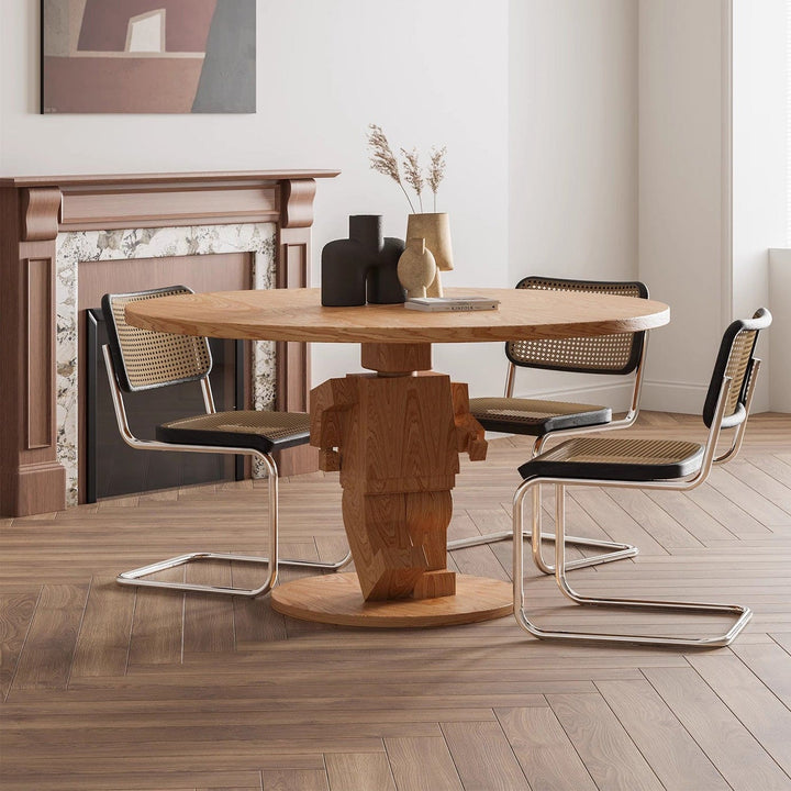 MAS-2728 Masdio Modern Solid Wood Round Dining Table