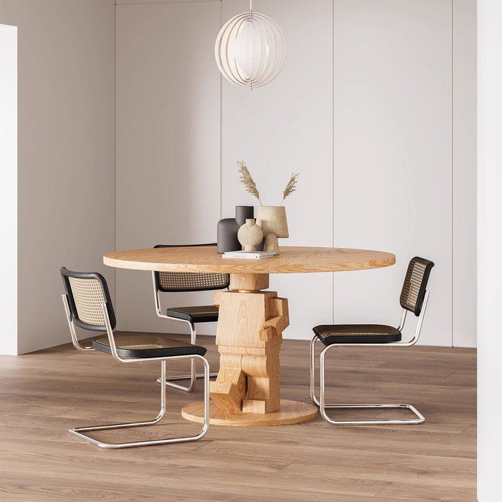 MAS-2728 Masdio Modern Solid Wood Round Dining Table