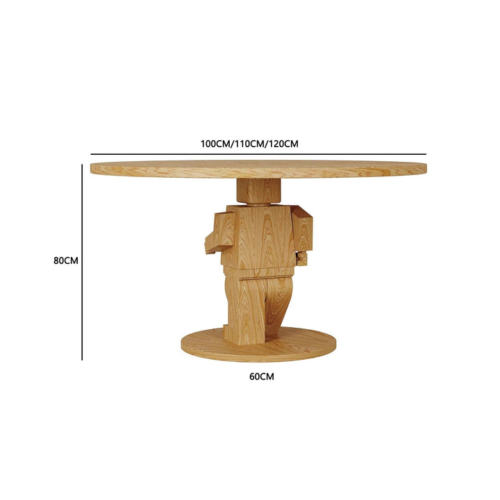 MAS-2728 Masdio Modern Solid Wood Round Dining Table