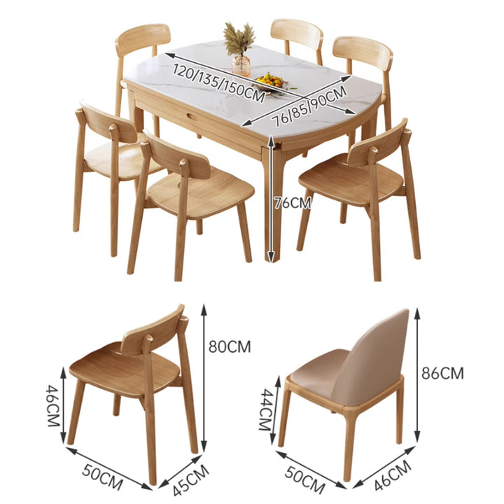 MAS-2730 Masdio Scandinavian Sintered Stone Dining Table