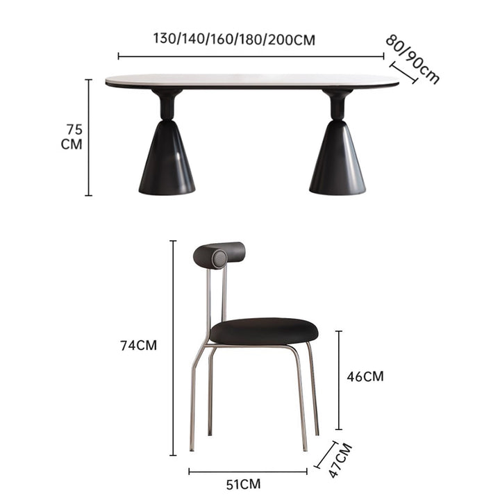 MAS-2746 Masdio Modern Sintered Stone Dining Table