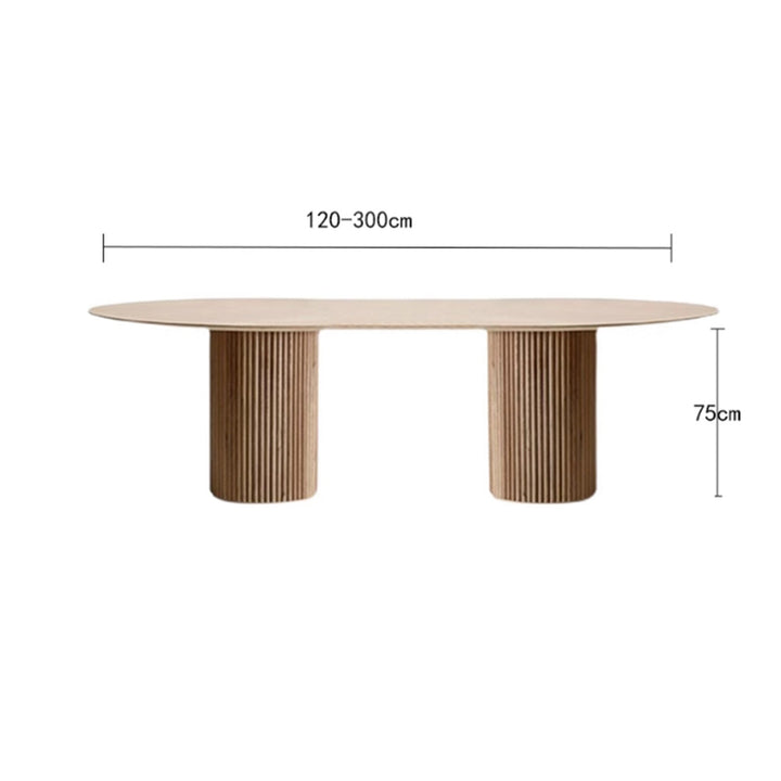 MAS-2749 Masdio Japandi Solid Wood Dining Table