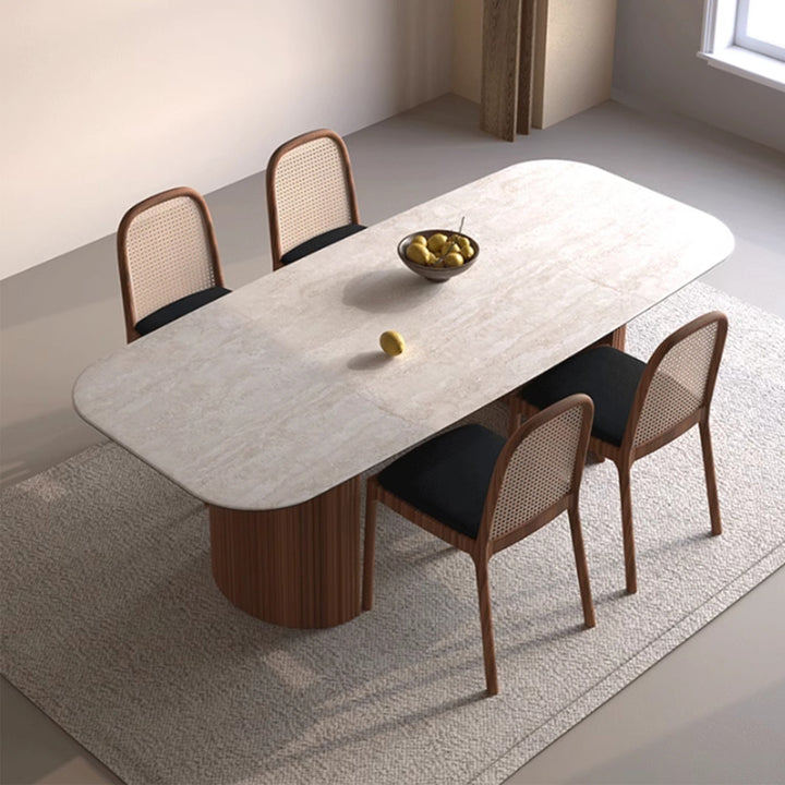 MAS-2754 Masdio Modern Travertine Dining Table