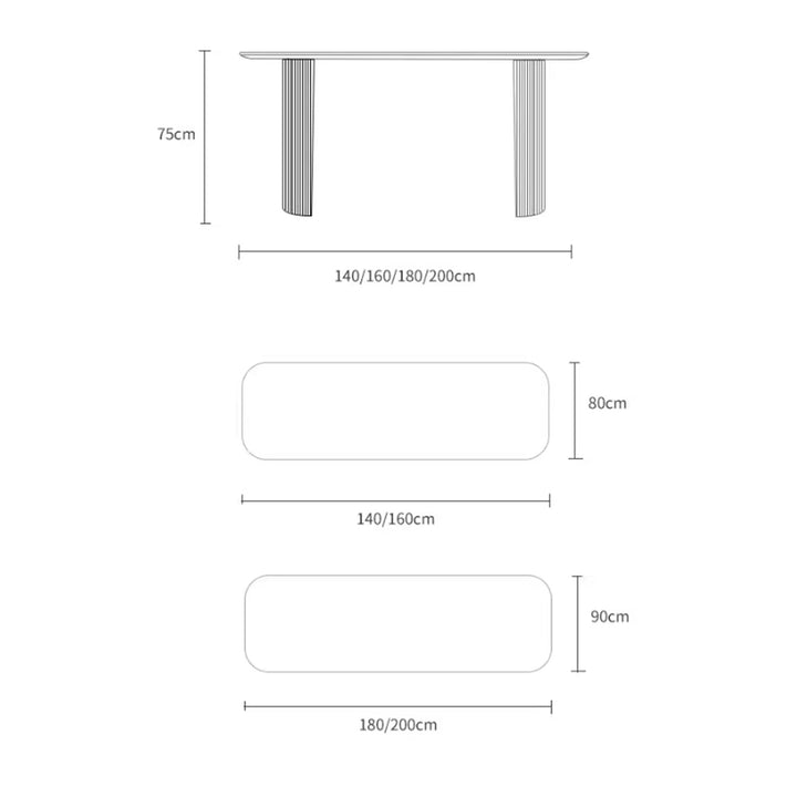 MAS-2754 Masdio Modern Travertine Dining Table