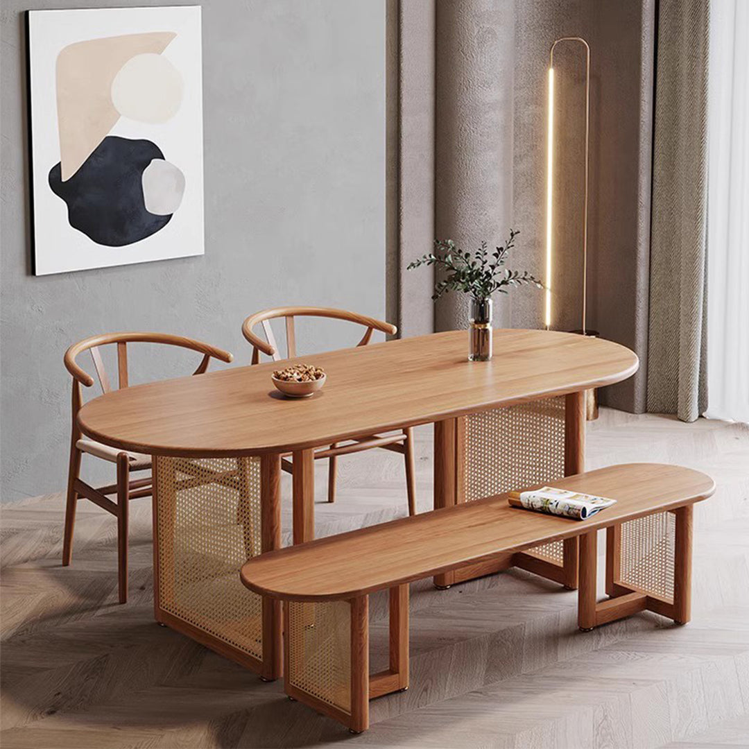 MAS-2775 Masdio Japandi Solid Wood Dining Table