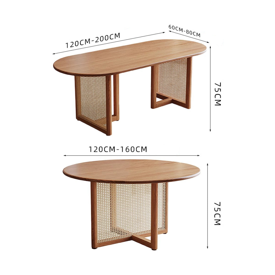 MAS-2775 Masdio Japandi Solid Wood Dining Table