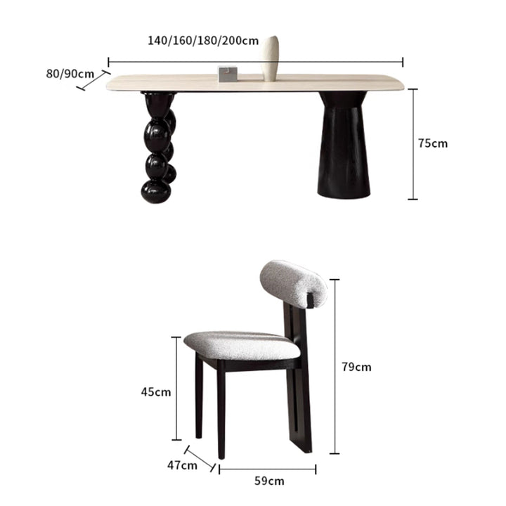 MAS-2780 Masdio Modern Sintered Stone Dining Table