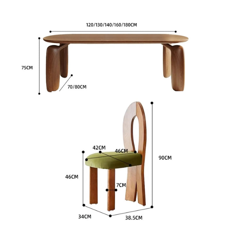 MAS-2781 Masdio Japandi Solid Wood Dining Table