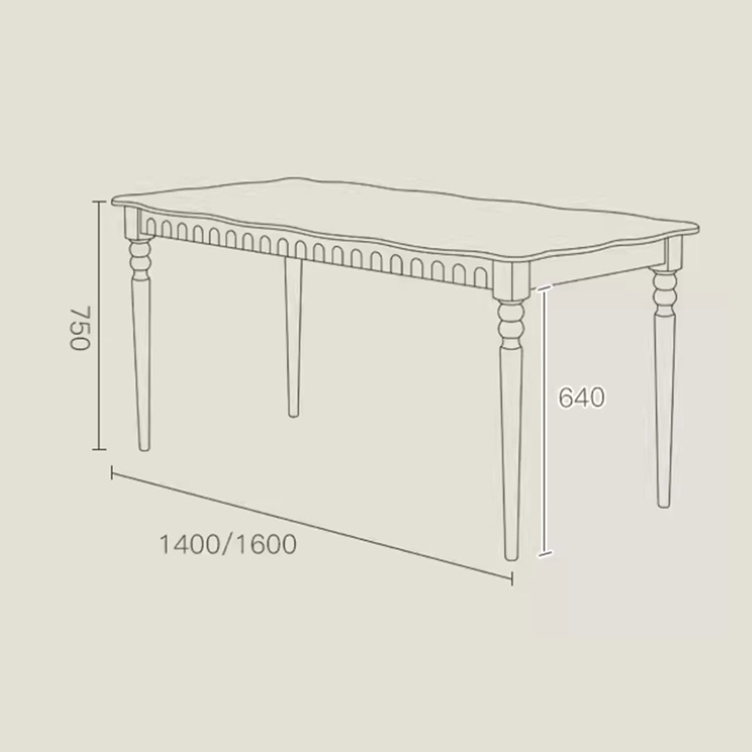 MAS-2785 Masdio  Japandi Solid Wood Dining Table