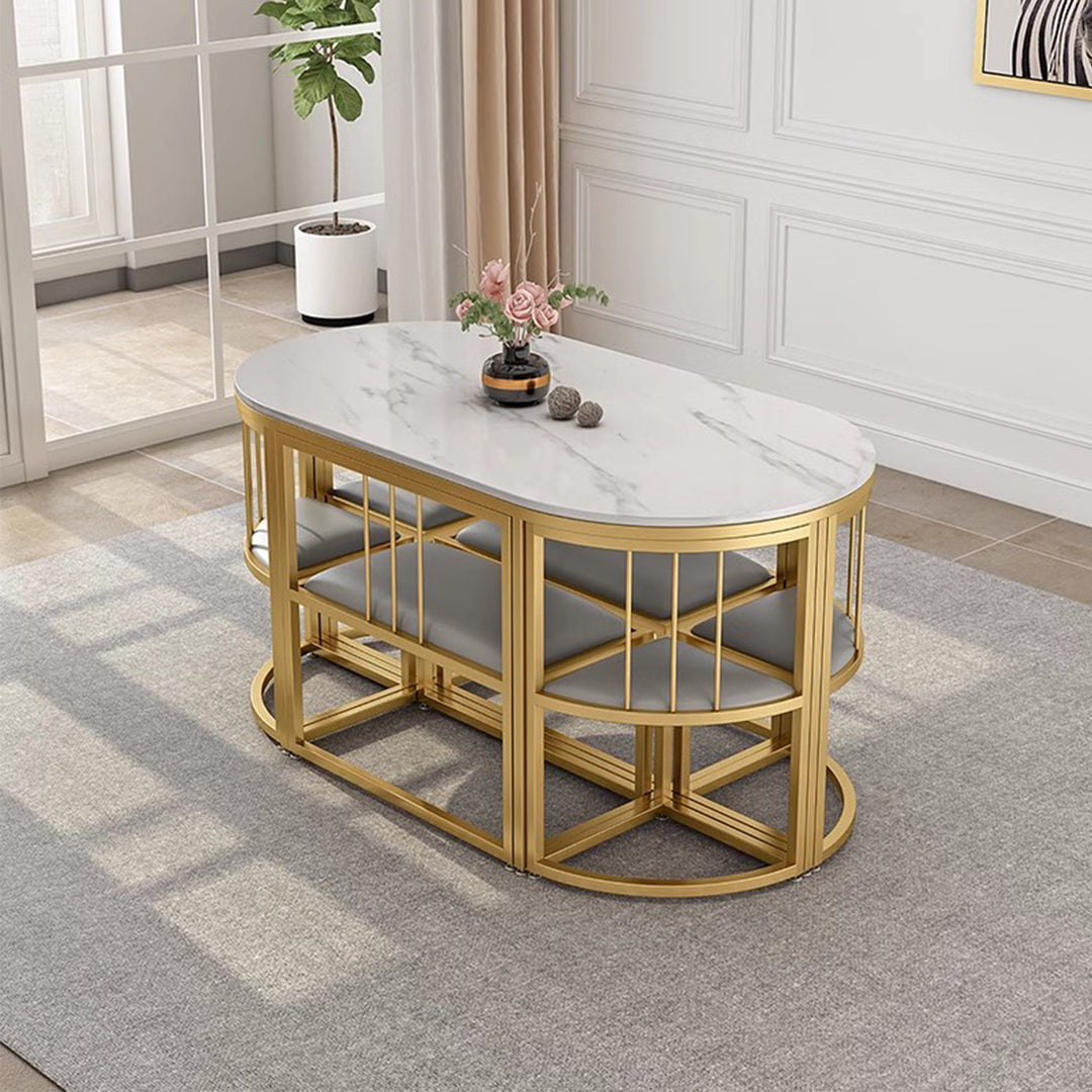 MAS-2805 Masdio Modern Sintered Stone Dining Table Set