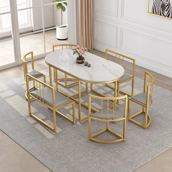 MAS-2805 Masdio Modern Sintered Stone Dining Table Set