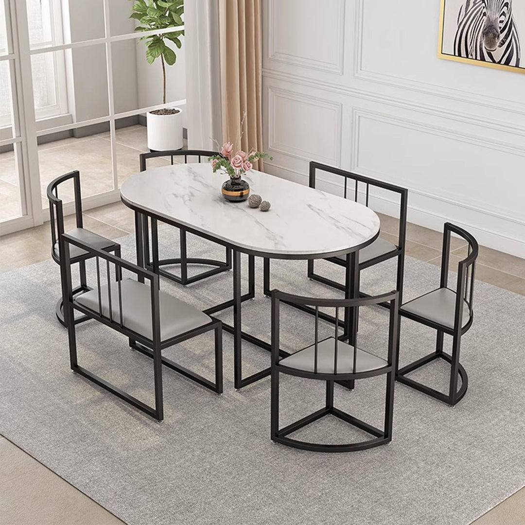 MAS-2805 Masdio Modern Sintered Stone Dining Table Set