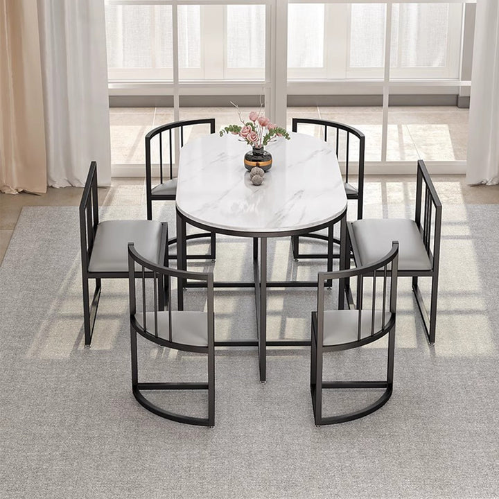 MAS-2805 Masdio Modern Sintered Stone Dining Table Set