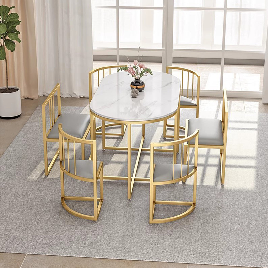 MAS-2805 Masdio Modern Sintered Stone Dining Table Set