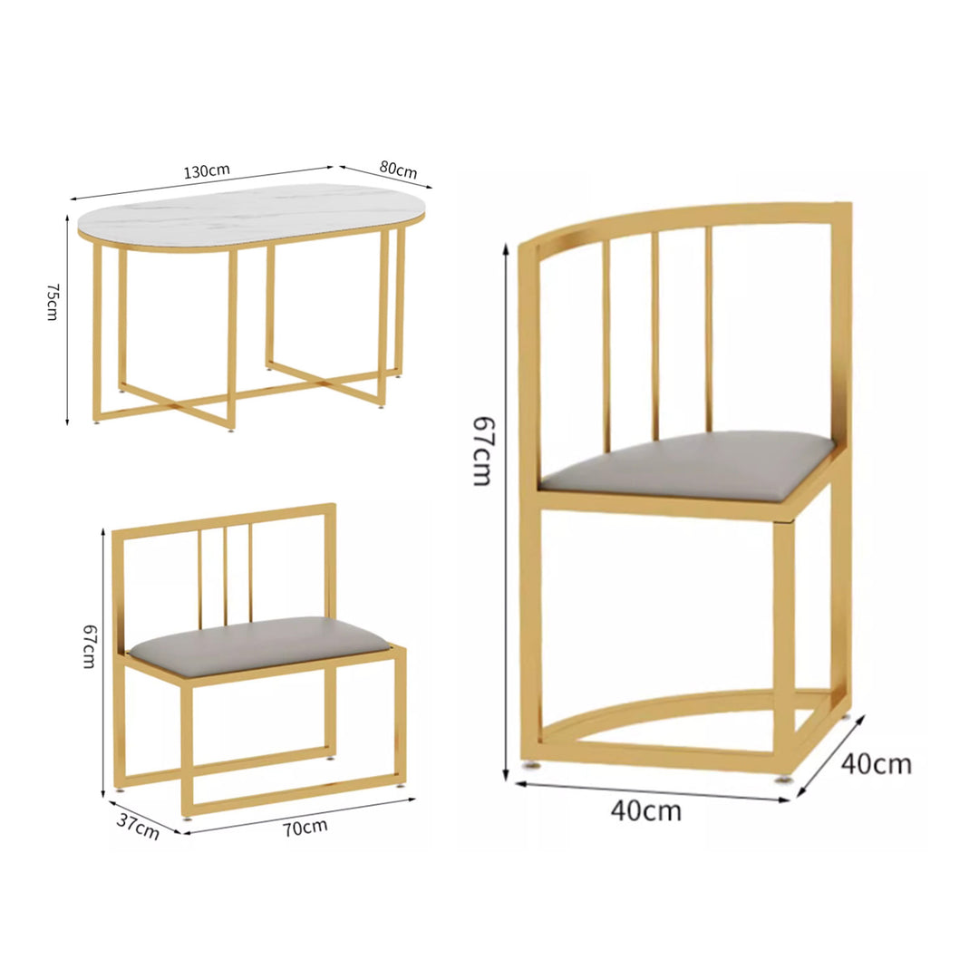 MAS-2805 Masdio Modern Sintered Stone Dining Table Set