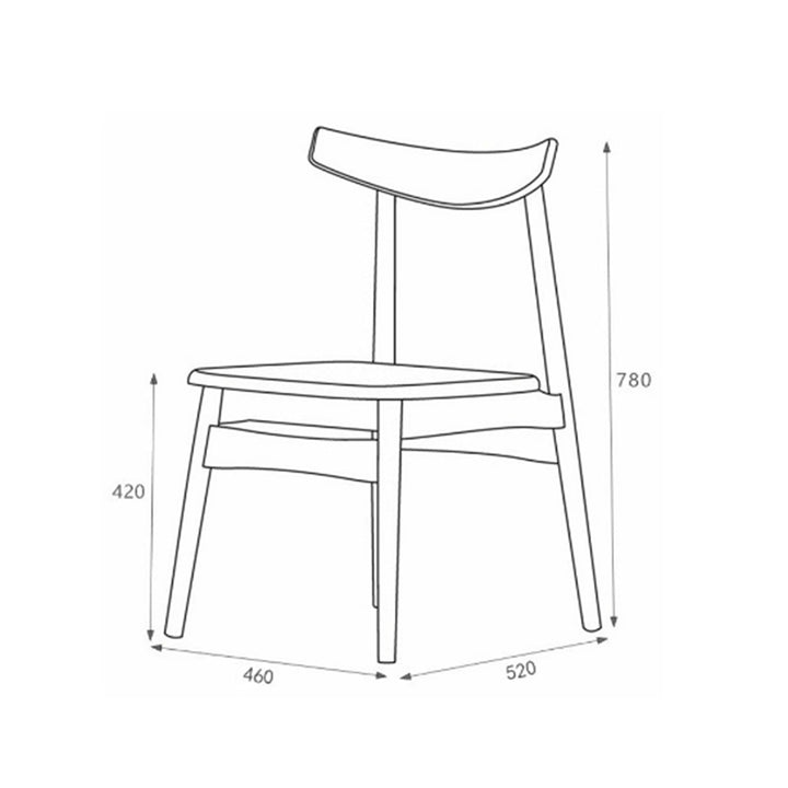 MAS-2920 Masdio Rustic Solid Wood Dining Chair