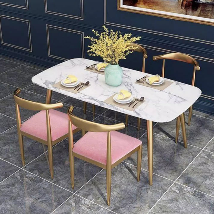 MAS-2945 Masdio Chrome Gold Dining Chairs