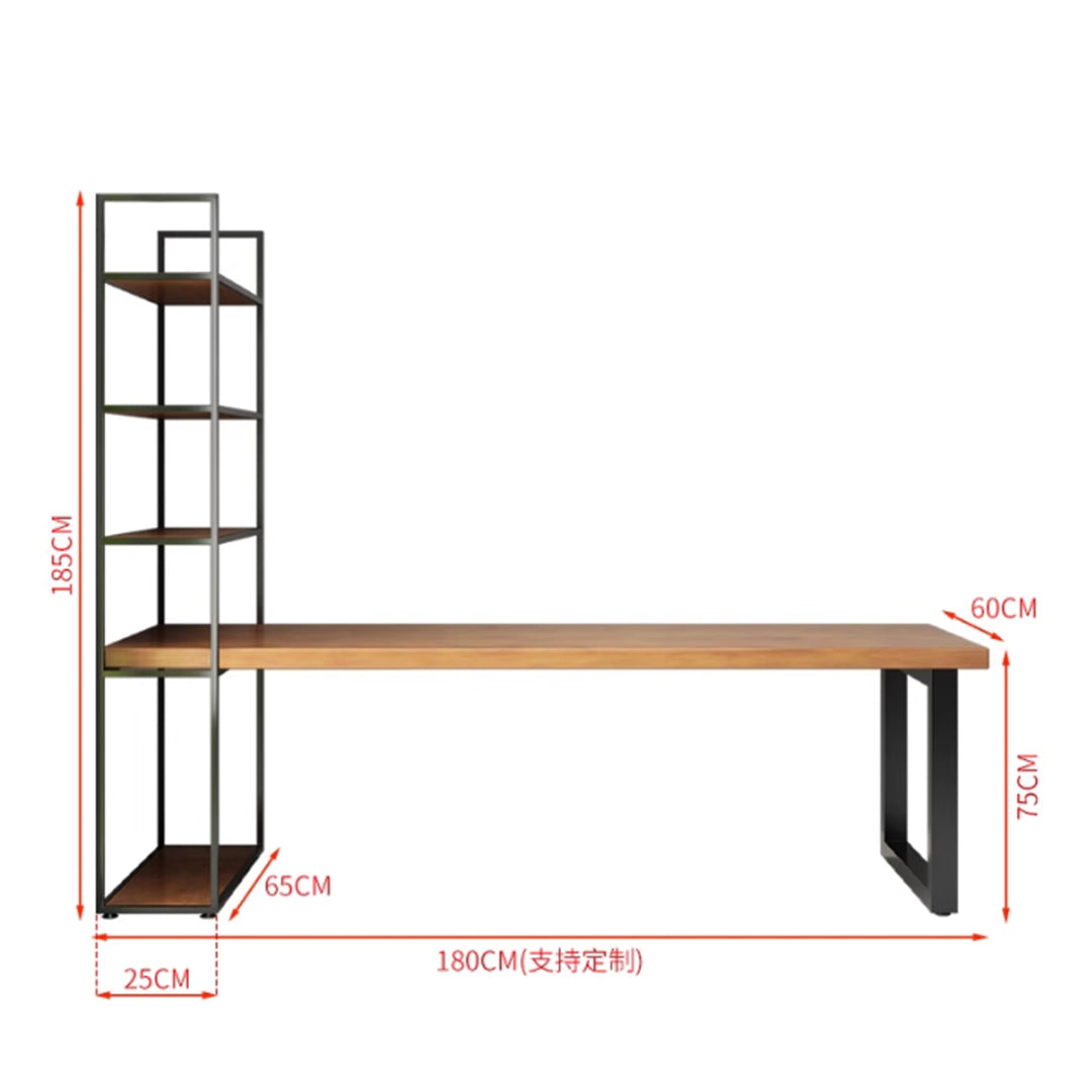 MAS-2968 Masdio Rustic Solid Wood Study Table
