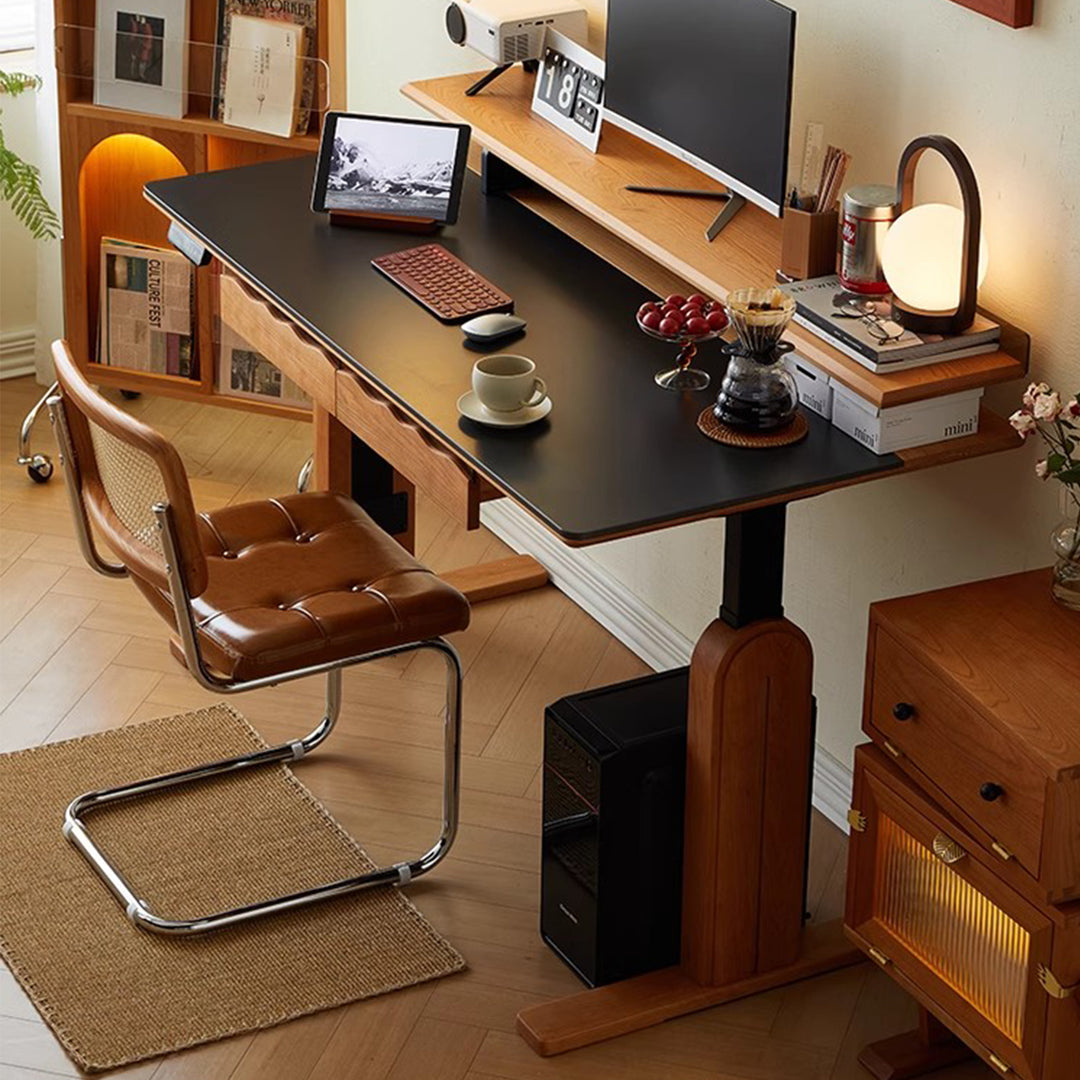 MAS-2969 Masdio Japandi Adjustable Solid Wood Study Table