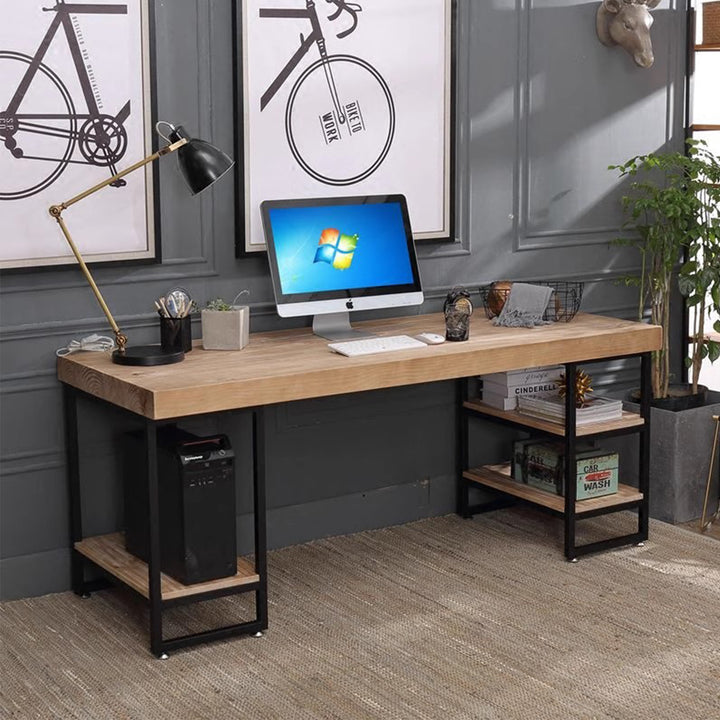 MAS-2997 Masdio Modern Industrial Solid Wood Office Table