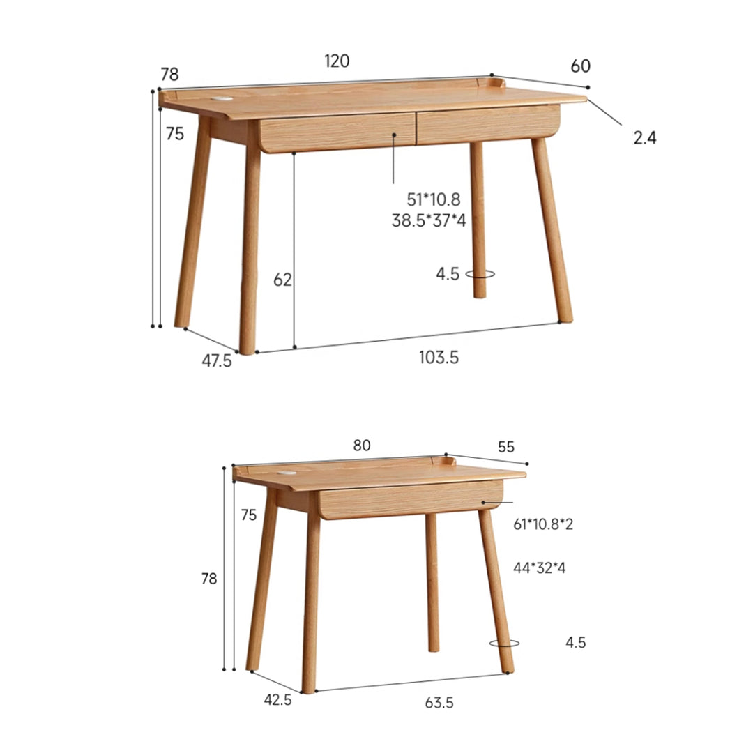 MAS-3008 Masdio Japandi Study Table