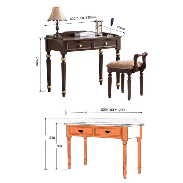 MAS-3011 Masdio Victorian Vanity / Study Table
