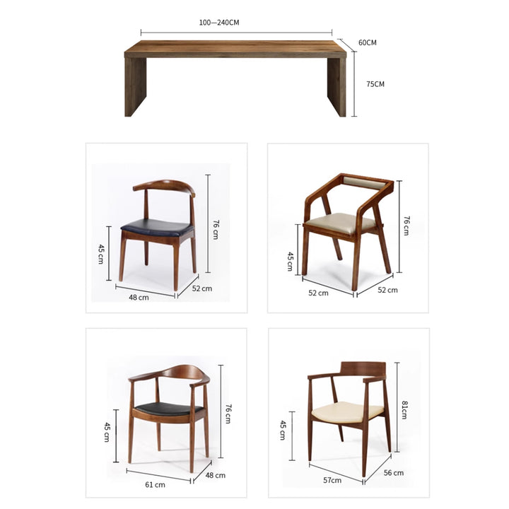 MAS-3057 Masdio Rustic Solid Wood Study Table
