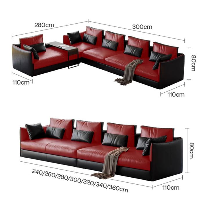 MAS-3090 Masdio Modern Genuine Leather Sofa