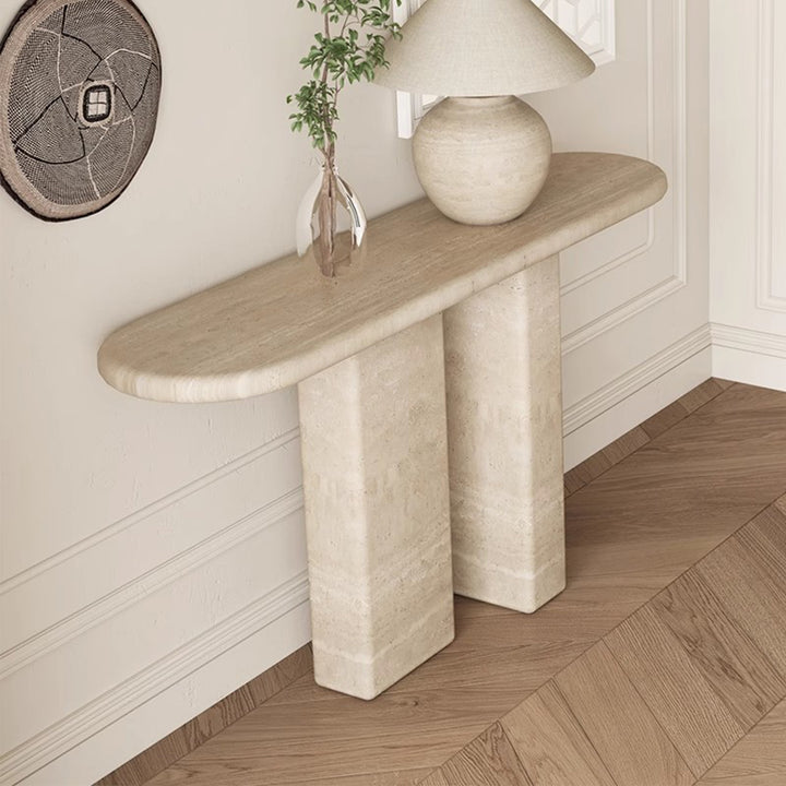 MAS-3092 Masdio Wabi Sabi Travertine Console Table