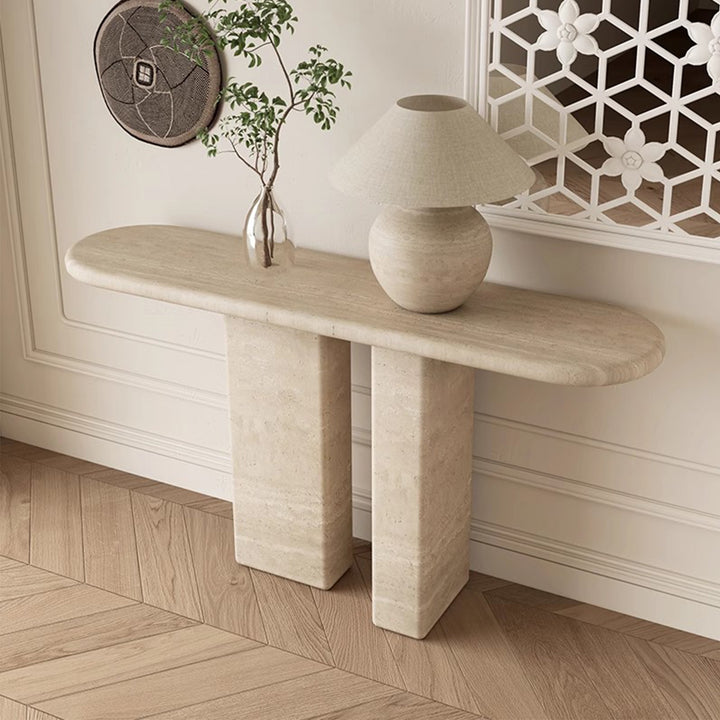 MAS-3092 Masdio Wabi Sabi Travertine Console Table