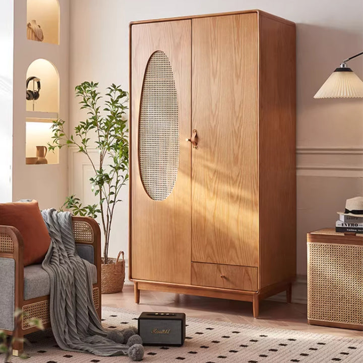 MAS-3094 Masdio Japandi Solid Wood Wardrobe