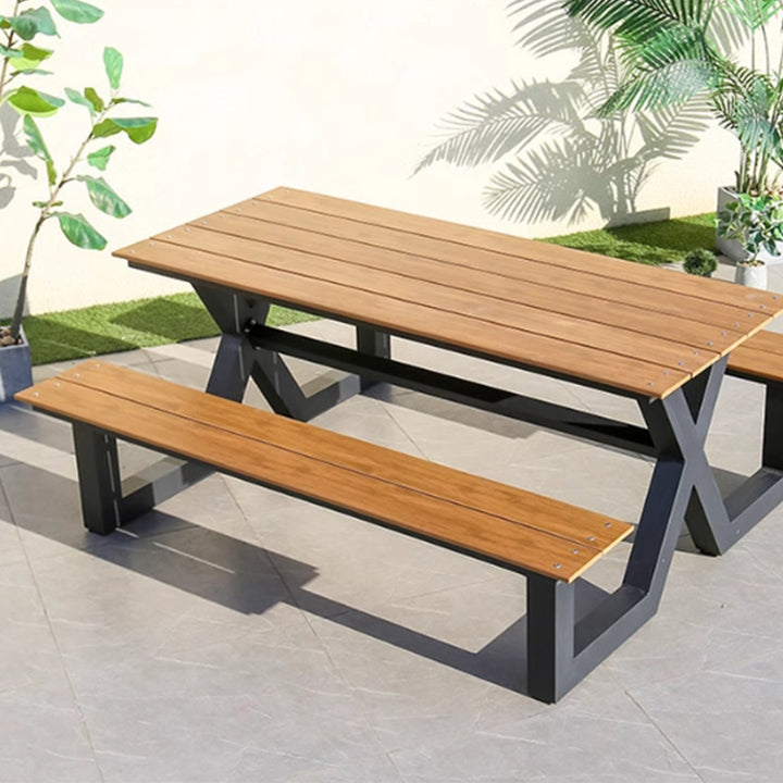MAS-3098 Masdio Modern Solid Wood Outdoor Table & Bench
