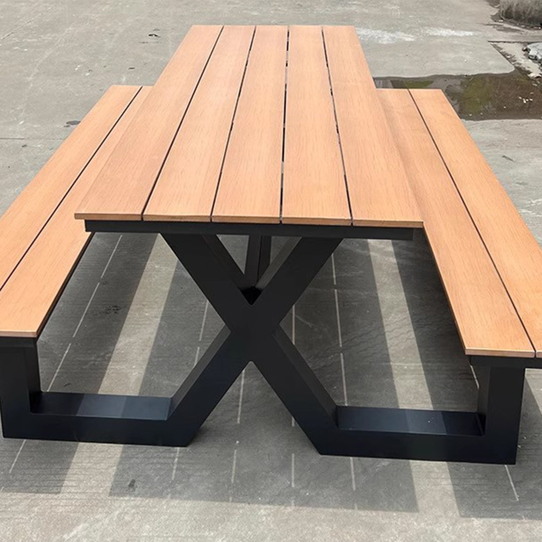 MAS-3098 Masdio Modern Solid Wood Outdoor Table & Bench