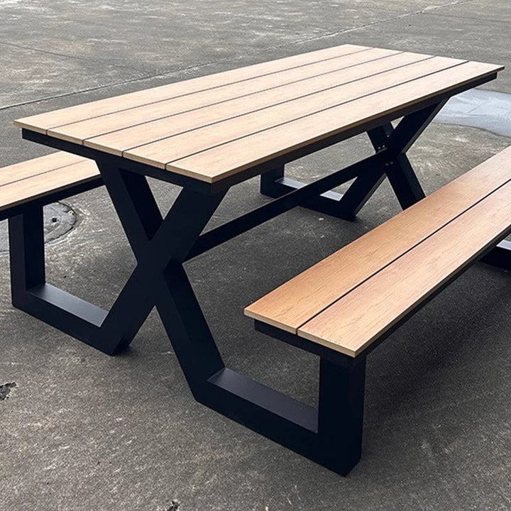 MAS-3098 Masdio Modern Solid Wood Outdoor Table & Bench