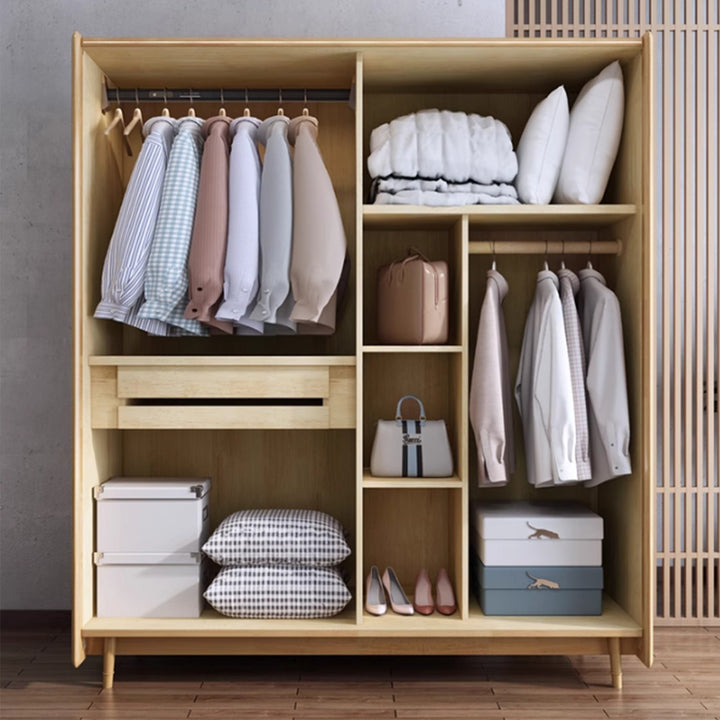 MAS-3101 Masido Japandi Solid Wood Wardrobe