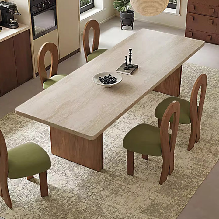 MAS-3117 Masdio Modern Travertine Dining Table
